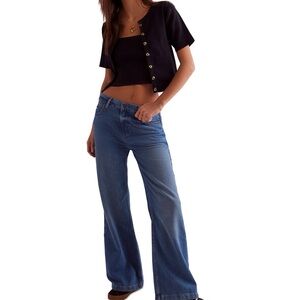Free People Stride High Rise Wide-Leg Jeans
